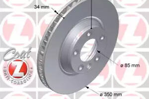 Диск тормозной передний R, 350mm AUDI Q7; PORSCHE Cayenne; VW Touareg 02-