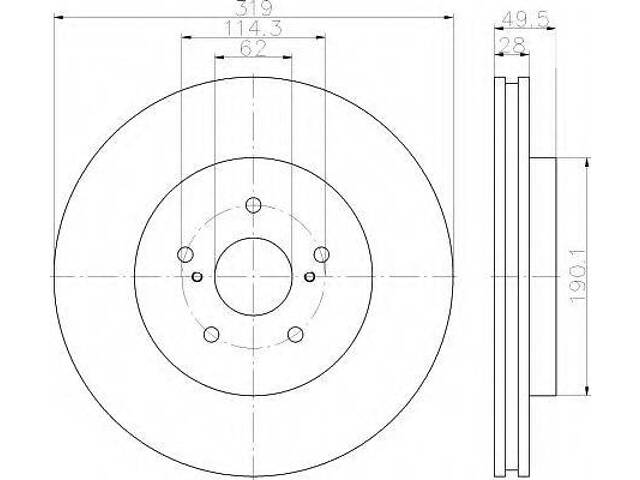 Диск тормозной RX-300 TOYOTA 4351248081 на TOYOTA HARRIER (MCU3_, MHU3_, ACU3_, GSU3_)