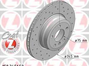 Диск гальмівний Sport ZIMMERMANN 150345152 на BMW X6 (E71, E72)