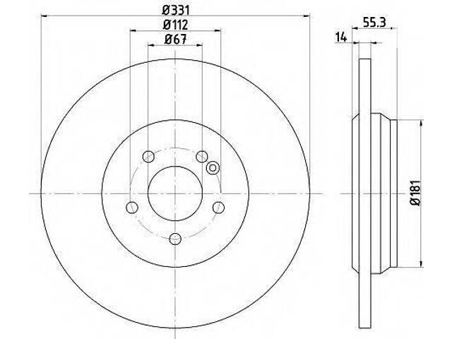 диск тормозной задний MERCEDES-BENZ A1634230212 MERCEDES-BENZ M-CLASS (W163)