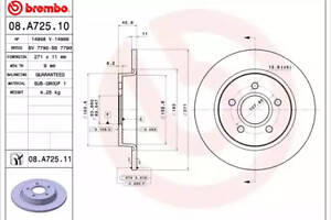 Диск тормозной задний, 271mm Focus 10-