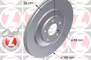 Диск тормозной задний, AUDI A8, BENTLEY Continental, VW Phaeton; 3.0-6.0, 02-16