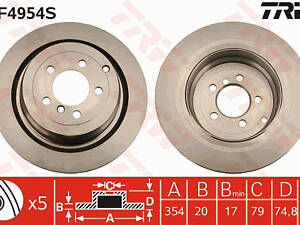 Диск тормозной задний, LAND ROVER Range Rover, 05-12