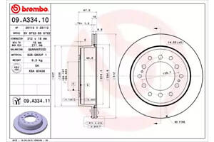 Диск тормозной задний, TOYOTA Land Cruiser 70, 80, 90, 120 84-