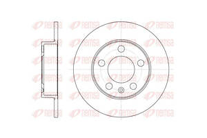 Диск тормозной задний 6547.00 VW Polo 09-18, Polo 02-09, Golf IV 97-03, Bora 98-13; AUDI A3 96-03, TT 98-06, A1 10-18, A