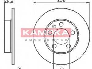 Диск тормозной задний KAMOKA 1036068 на AUDI A3 (8L1)