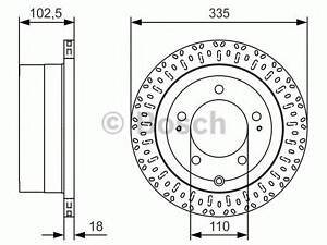 Диск тормозной задний LC-105 TOYOTA 4243160241 на TOYOTA PRADO (FZJ1_, UZJ100)