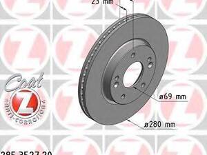 Диск тормозной ZIMMERMANN 285352720 на HYUNDAI ELANTRA GT (GD)