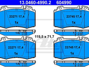 Дисковые тормозные колодки ATE 13046049902 ,пер., W203/211/220 (sportpack)