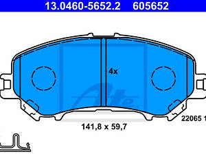 Дисковые тормозные колодки ATE 13046056522, NISSAN Qashqai II, 1.2-2.0, 13-