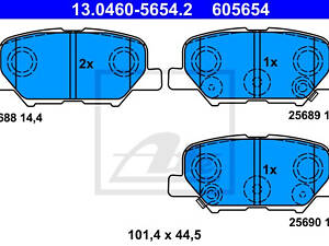 Дискові гальмівні колодки ATE 13046056542