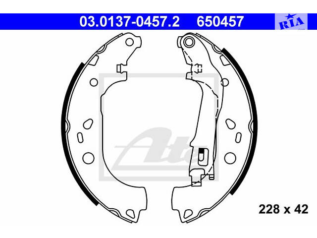 Дискові гальмівні колодки ATE 3013704572 Комплект