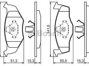 Дискові гальмівні колодки BOSCH 986424449