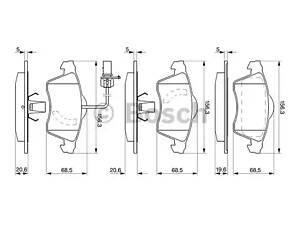 Дискові гальмівні колодки BOSCH 986424537 VW Transporter T4 ''F ''03