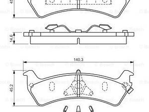 Дискові гальмівні колодки BOSCH 986424655