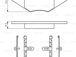 Дисковые тормозные колодки BOSCH 986468890