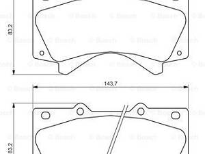 Дискові гальмівні колодки BOSCH 986494449 , TOYOTA Land Cruiser 200 07-