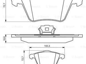 Дисковые тормозные колодки BOSCH 986494492