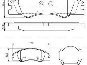 Дисковые тормозные колодки BOSCH 986494577