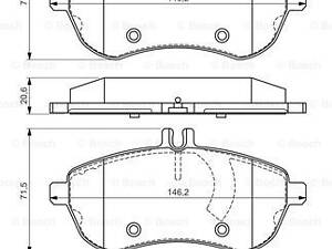 Дискові гальмівні колодки BOSCH 986494593