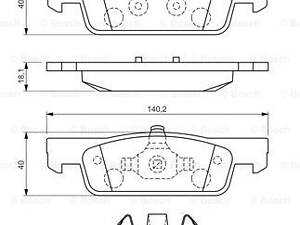 Дискові гальмівні колодки BOSCH 986494661