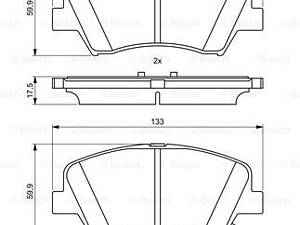 Дисковые тормозные колодки BOSCH 986494712