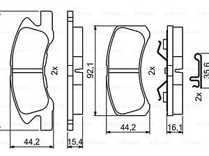 Дисковые тормозные колодки BOSCH 986494878