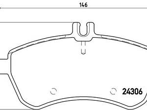 Дискові гальмівні колодки BREMBO P50070 , пер., C (W204), E (W212) 07-