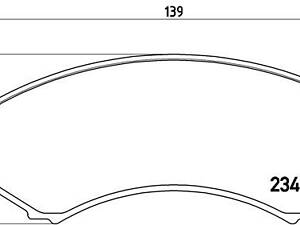 Дисковые тормозные колодки BREMBO P54029, пер.