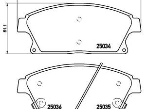 Дискові гальмівні колодки BREMBO P59077 пер.