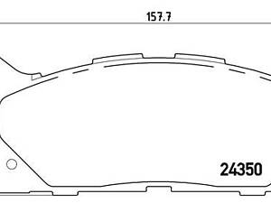 Дискові гальмівні колодки BREMBO P83117 , пер., Lexus ES; Toyota Avalon, Camry 05-