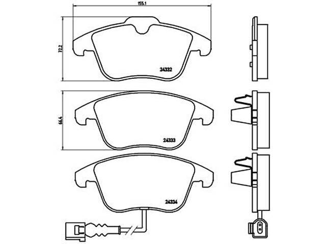 Дискові гальмівні колодки BREMBO P85112X