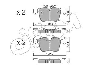 Дисковые тормозные колодки CIFAM 82211220 LAND ROVER DISCOVERY SPORT 14-