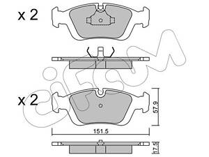 Дисковые тормозные колодки CIFAM 8221240