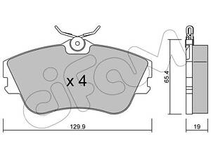 Дискові гальмівні колодки CIFAM 8221640 VW T4 90-