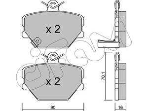 Дисковые тормозные колодки CIFAM 8223410 SMART 98-04