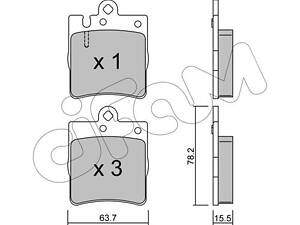 Дисковые тормозные колодки CIFAM 8223440 Комплект