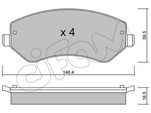 Дисковые тормозные колодки CIFAM 8225240 Комплект