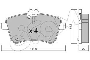 Дискові гальмівні колодки CIFAM 8226470