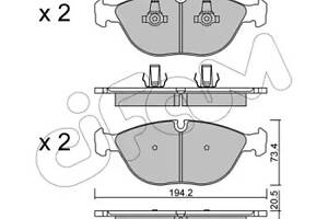 Дисковые тормозные колодки CIFAM 8228280