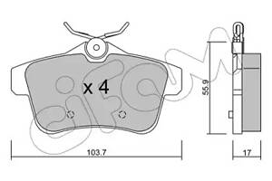 Дискові гальмівні колодки CIFAM 8228550 Комплект