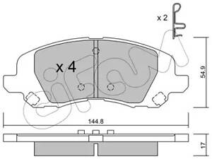 Дискові гальмівні колодки CIFAM 8228610 Комплект