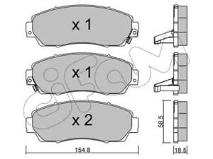 Дискові гальмівні колодки CIFAM 8229030 HONDA CR-V III 07-