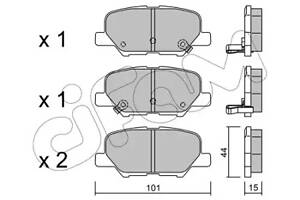 Дискові гальмівні колодки CIFAM 8229950