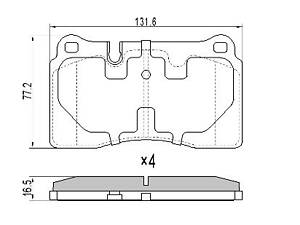 Дисковые тормозные колодки FREMAX FBP1675, пер., Audi TT; VW Touareg 02-