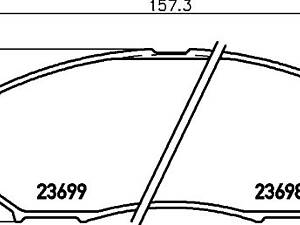 Дискові гальмівні колодки HELLA 8DB355013141 пер. Nissan Qashqai 07-13/Pathfinder 05- (sumitomo)