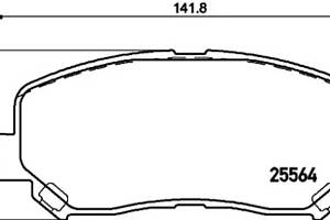 Дисковые тормозные колодки HELLA 8DB355020511