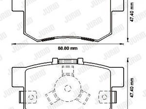 Дискові гальмівні колодки JURID 572544J (комплект)