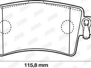 Дисковые тормозные колодки JURID 573055J (комплект)