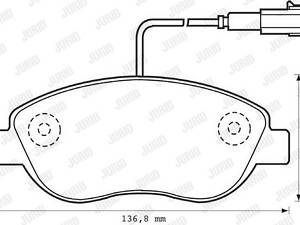 Дискові гальмівні колодки JURID 573075JC (комплект)